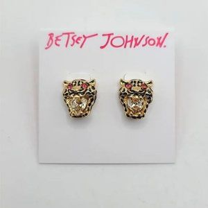 CLEARANCE Betsey Johnson Jaguar Head Gold Studs